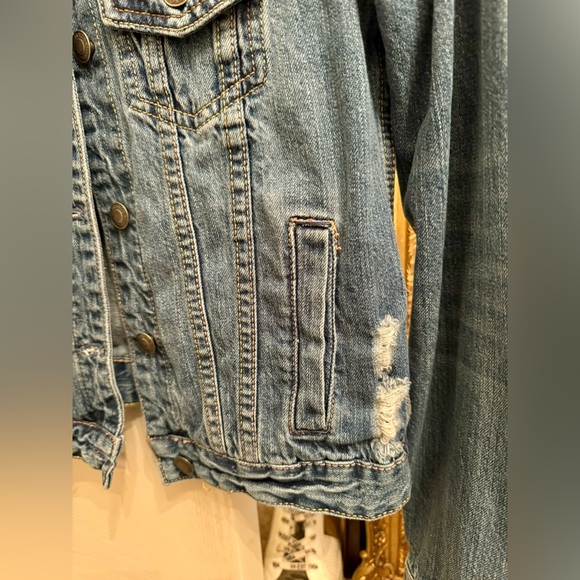 Distressed Jeweled Jean Jacket by South & Co. Size PP or sz 2 equivalent. - Picture 2 of 6